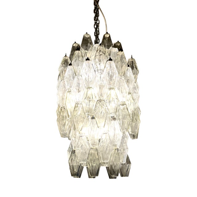 Vintage Poliedri Chandelier by Venini, Venice, Italy, 1950s For Sale
