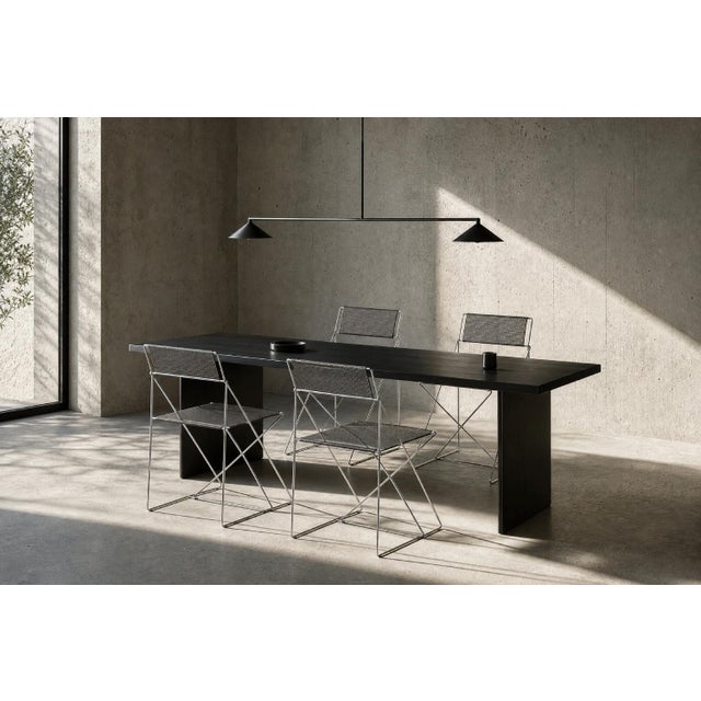 Vintage Minimalist Metal X-Line Chairs by Niels Jørgen Haugesen for Hybodan, 1970s, Set of 4 For Sale - Image 16 of 18