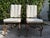 Metal Vintage Hammered Iron Scroll Arm Lounge Chairs With Brass Finials, a Pair For Sale - Image 7 of 18