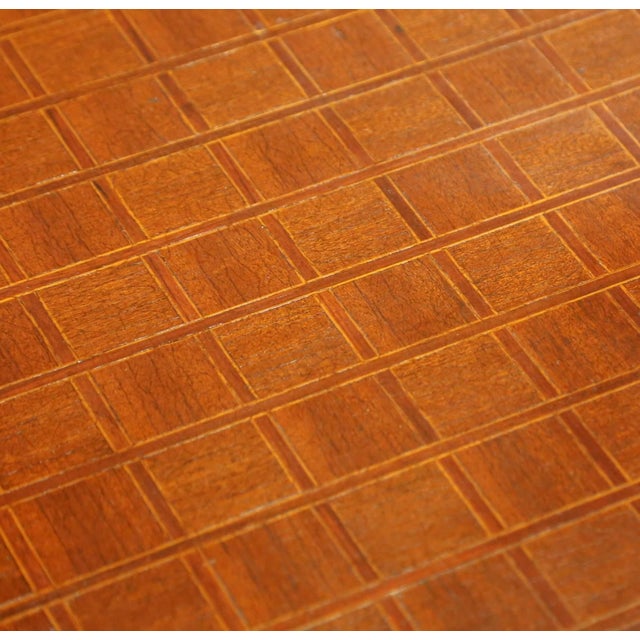 Brown French Louis XVI Mahogany Guéridon With Marquetry Top and Bronze Mounts For Sale - Image 8 of 10