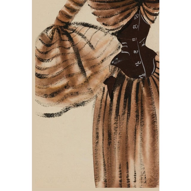 Vintage Fashion Art Print – French Fashion Illustration, 24" X 32" For Sale In Buffalo - Image 6 of 8