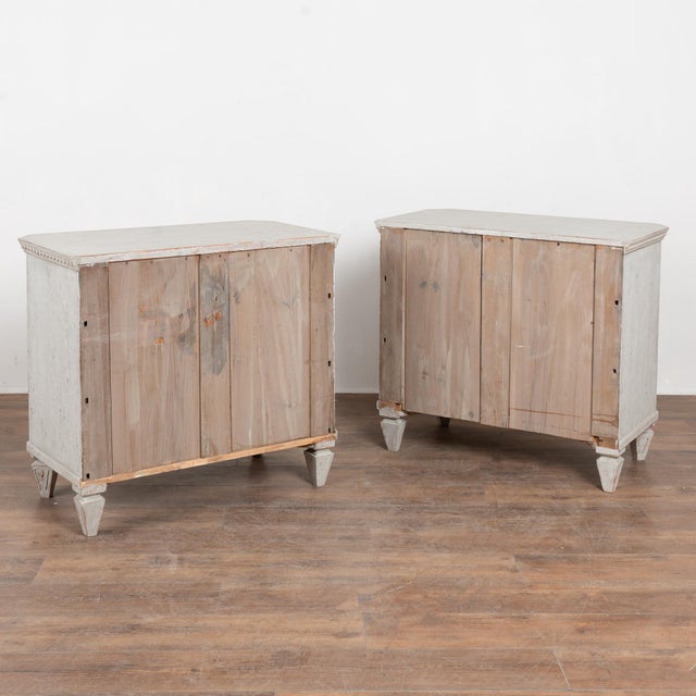 Pair of 19th Century Swedish Gustavian Chests of Three Drawers For Sale - Image 12 of 12