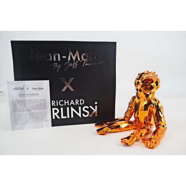 Richard Orlinski (1966) Jean-Marc Spirit (Orange edition) Original resin sculpture Metallic orange color Dimensions: 13 x...