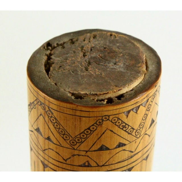Late 19th Century Carved Wood Lime Container Indonesia # 3 For Sale - Image 4 of 8