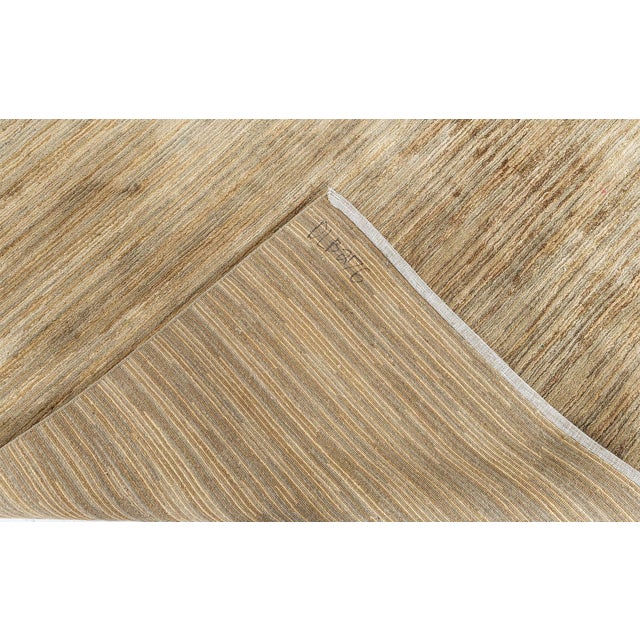 Modern Modern Solid Tan With Brown Rug "Sedimento" Designed By M Group For Sale - Image 3 of 6