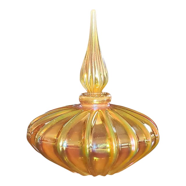 Steven Correia Bulbous Art Glass Perfume Bottle For Sale