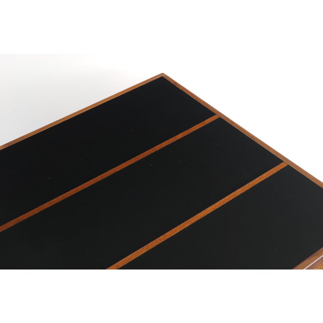 Founders Furniture Company Square End Table Coffee table by Founders in Cane and Walnut For Sale - Image 4 of 10