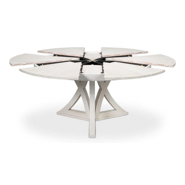 2020s Transitional Round Dining Table, Large - White Oak For Sale - Image 5 of 11