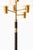 Hans Bergström Scandinavian Modern Floor Lamp in Brass, Leather and Linen attributed to Hans Bergström, 1940s For Sale - Image 4 of 10
