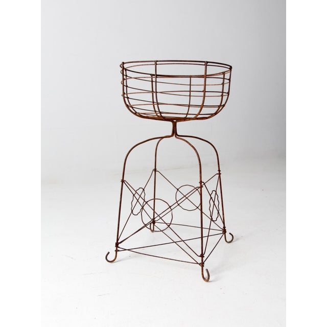 Mid 20th Century Vintage Metal Plant Stand For Sale - Image 5 of 12