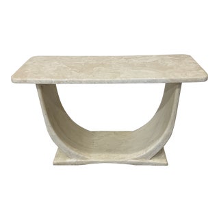 Cultured Marble Console Table For Sale