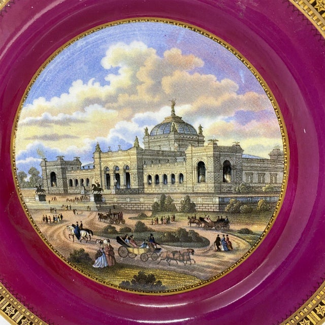 Victorian 1876 Philadelphia Exhibition Porcelain Plates - a Pair For Sale - Image 3 of 8
