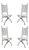 Hollywood Regency Wood Ball Abacus Wrought Iron Curule Dining Chairs - Set of 4 For Sale