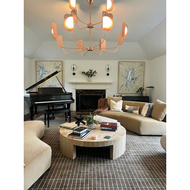 Mid-Century Modern Copper Finish Iron Leaf Chandelier Led Lights Matteo Zorzenoni For Sale - Image 4 of 5