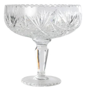 Mid 20th Century Cut Crystal Compote