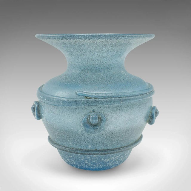 1970's Vintage Frosted Display Vase For Sale - Image 4 of 9