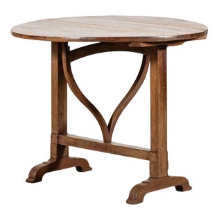Large 19th Century French Fruitwood Vendange Table, 1860s For Sale