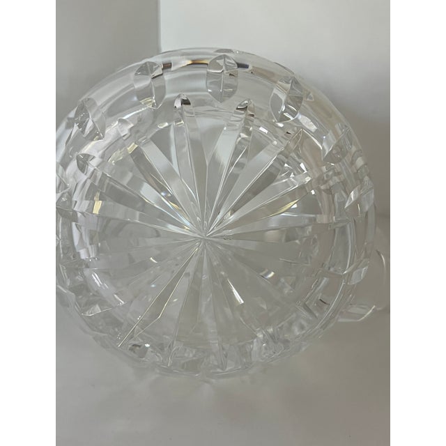 1990s 1990s Waterford Irish Cut Crystal Shannon Jubilee Handled Water Pitcher 6" Tall For Sale - Image 5 of 8