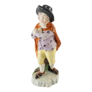 19th Century English Staffordshire Figure of Winter, Repaired