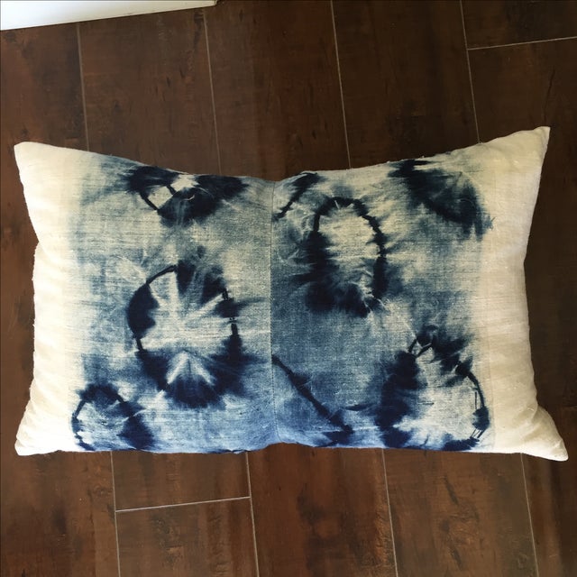 Indigo Tie Dye Shibori Pillow Chairish