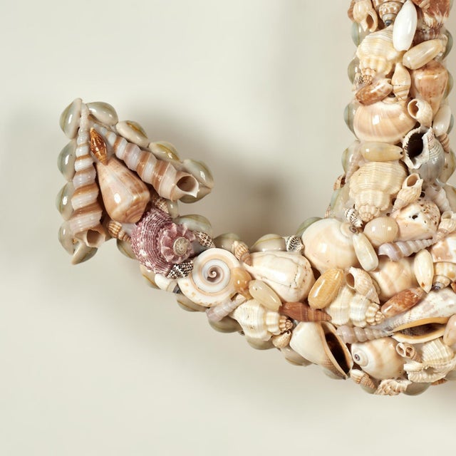 1970s Vintage Seashell Encrusted Sailors Valentine Ship Anchor For Sale - Image 5 of 8