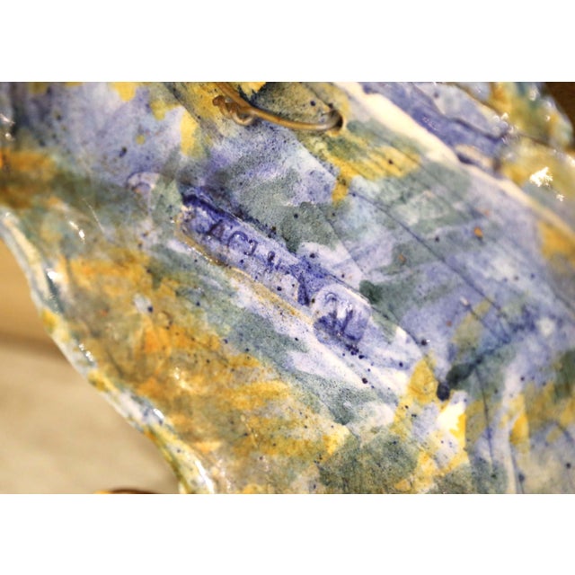 Early 20th C. French Barbotine Faience Duck Wall Sculpture by Edmond Lachenal For Sale - Image 12 of 12