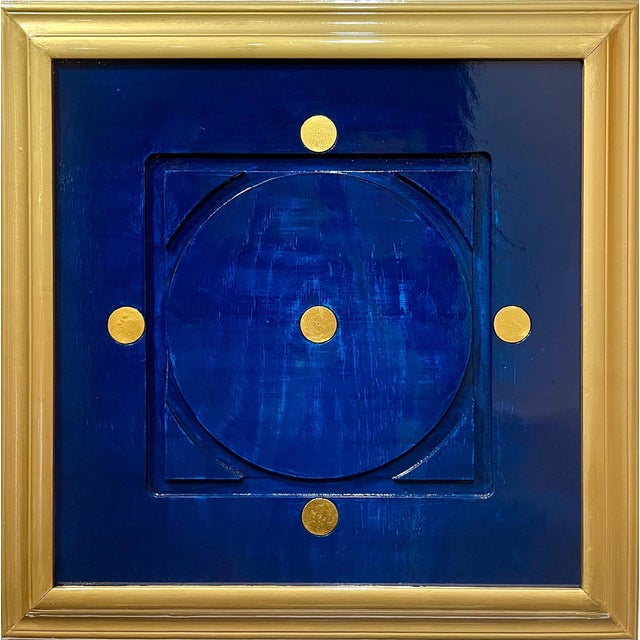 Aryana Gyselinck, Gate 41, Acrylic and Gold on Engraved Wood, 2025 For Sale