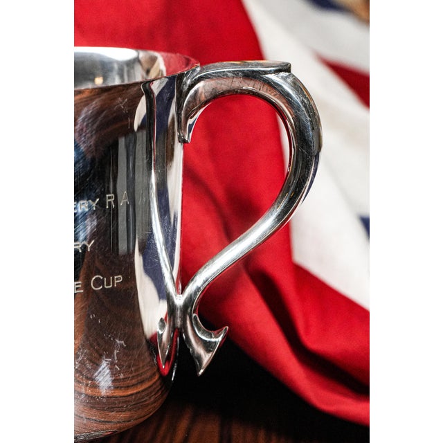 English Antique Silverplate Trophy Cup Military Militaria For Sale - Image 4 of 13
