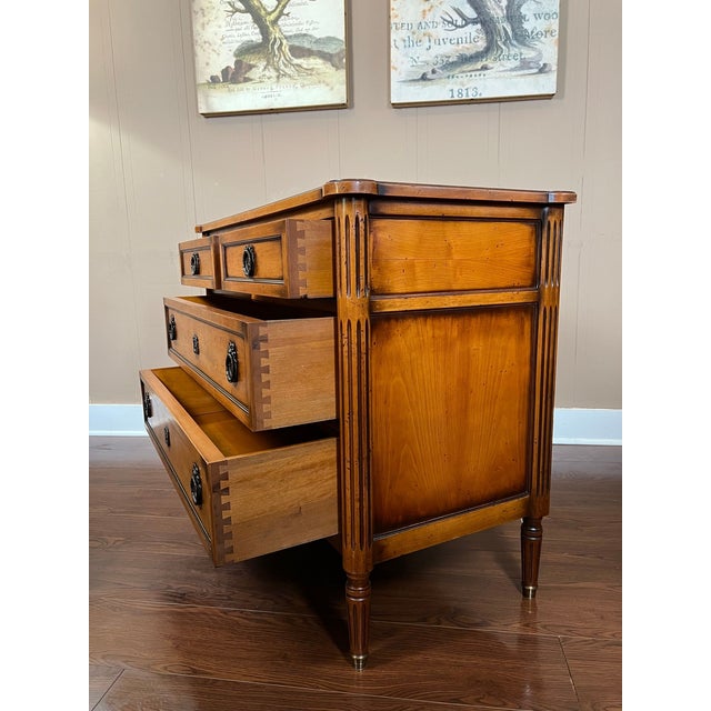 Antique French Commode Chest of Drawers Louis XVI Mahogany Brass C1930 For Sale - Image 11 of 18