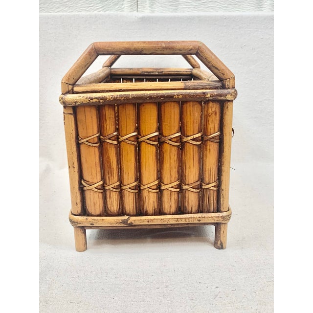 Vintage Bamboo Cachepot For Sale - Image 4 of 7
