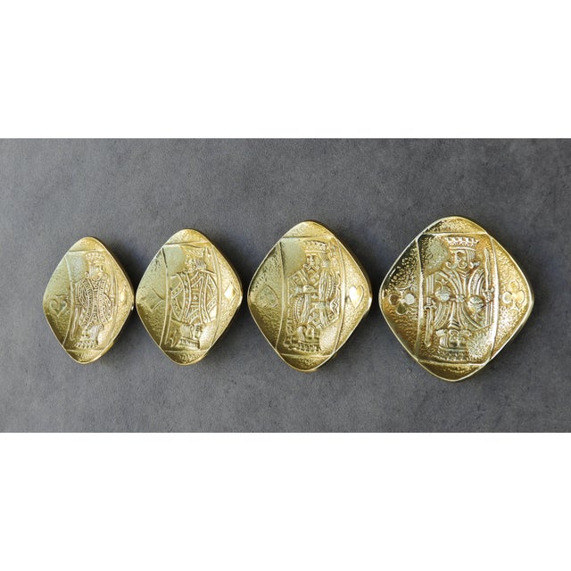 Art Deco Bronze King Playing Card Trays by Max Le Verrier, 1930s, Set of 4 For Sale - Image 4 of 11