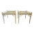 Vintage Faux Bamboo Glass-Top Side Tables — Pair For Sale