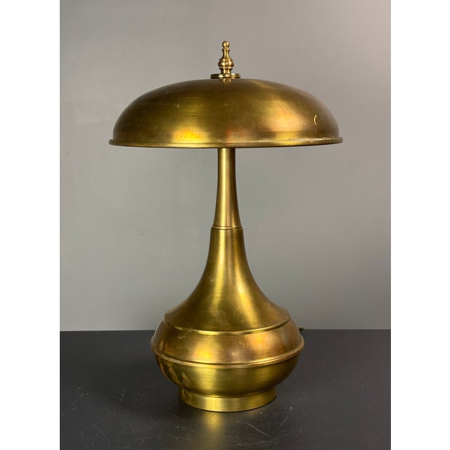 Goldenrod Mid-Century Modern Italian Brass Dome Mushroom Table Lamp, 1960s For Sale - Image 8 of 18