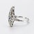 Vintage 14k White Gold Old European Cut Diamond & Sapphire Ring, Size 4 For Sale - Image 4 of 7