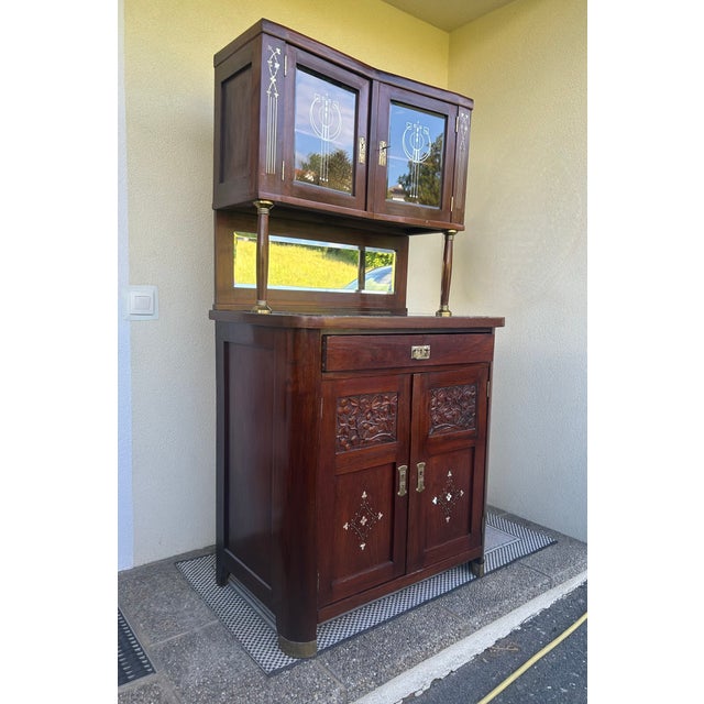 Vintage Art Nouveau Display Cabinet, 1920s For Sale - Image 9 of 10