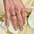 Metal Natural Multi-Shade Sapphire Ring 14k Rose Gold 4.20 TCW Certified, Size 6.5 For Sale - Image 7 of 13
