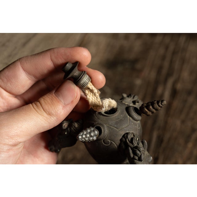 Victorian 19th Century Victorian Figural Horse-Head Kerosene Smoking Stand & Cigar Lighter For Sale - Image 3 of 8