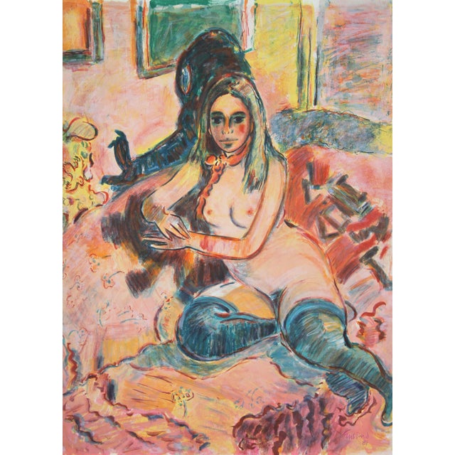 Wayne Ensrud, Cheryl With Green Stockings, Lithograph For Sale