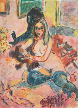 Wayne Ensrud, Cheryl With Green Stockings, Lithograph