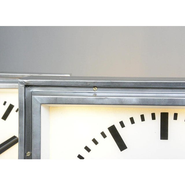 Xl Light Up Station Clocks from Pragotron, 1950s For Sale - Image 6 of 12