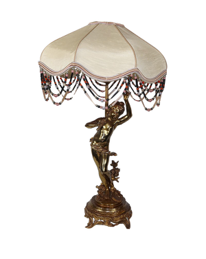 The Flute Player Lamp from Auguste Moreau, 1890s