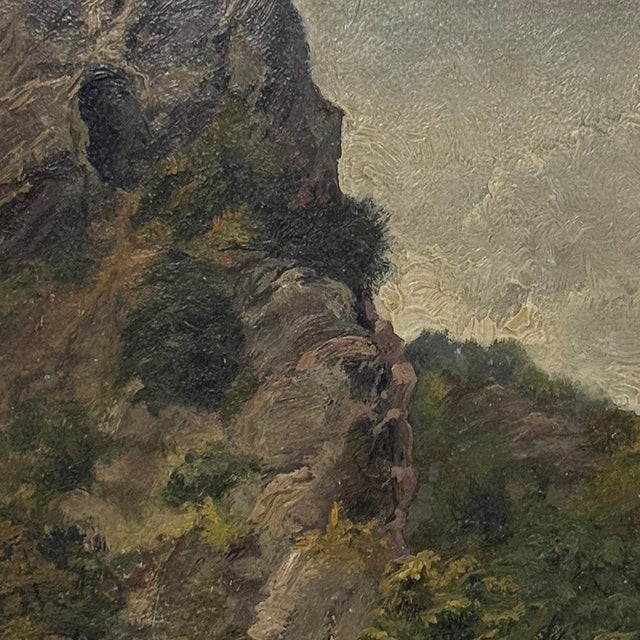 Framed Oil Painting on Panel by Laurent Souky (1914–2005), 'Rochers Des Nutons' For Sale - Image 13 of 18