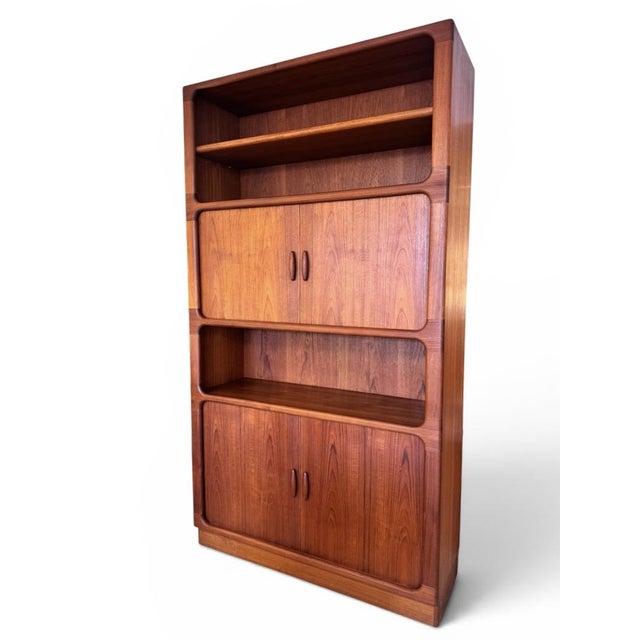 Mid-Century Modern Danish Teak Cabinet with Tambour Doors from Dyrlund, 1974 For Sale - Image 11 of 11