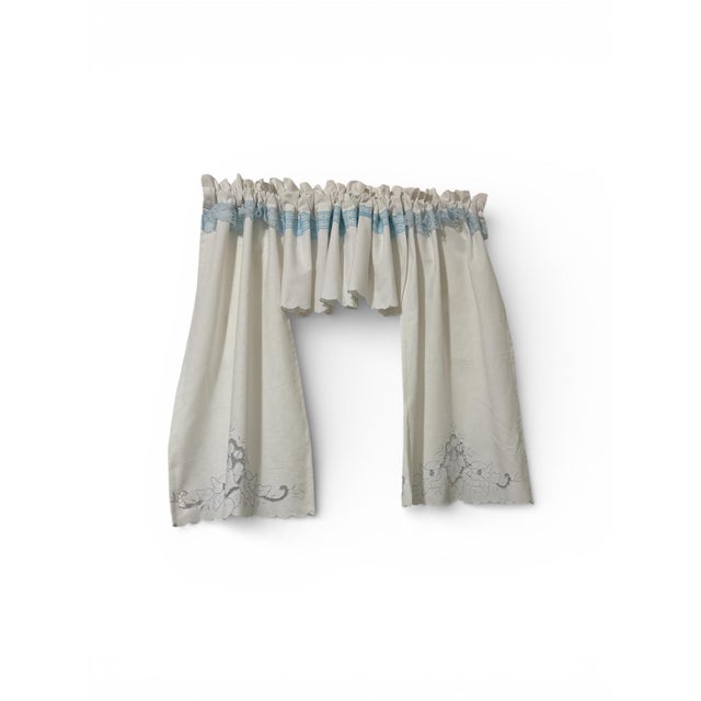 Upcycled Cafe Curtains Set of 3 Pieces Handmade New For Sale - Image 6 of 10