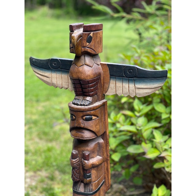 American Vintage Pacific Northwest Coast of North America Totem Pole For Sale - Image 3 of 9