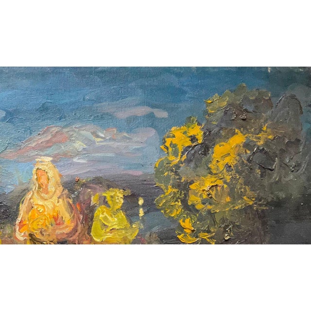 Realism Orthodox Church Painting, Antique Oil Landscape, Ukrainian Art 37-65 For Sale - Image 3 of 6