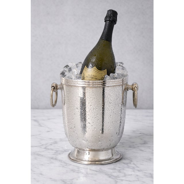 Metal Vintage French Silverplate Champagne Bucket For Sale - Image 7 of 7