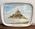 French 1980s Collectible Metal Serving Tray / French Advertising Tin La Biscuiterie De La Baie Du Mont Saint Michel For Sale - Image 3 of 16
