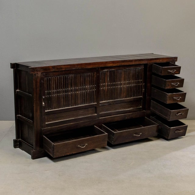 Early 1900s Antique Japanese Mizuya Tansu Kitchen Cabinet | Chairish