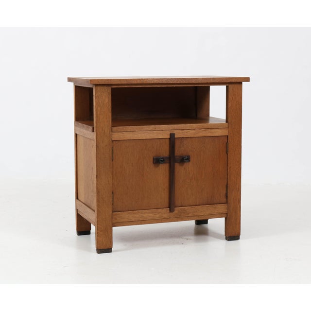 Dutch Art Deco Hague School Oak Tea Cabinet by J.C.Le Cointre, 1920s For Sale - Image 6 of 11